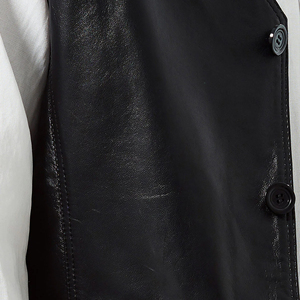 New Arrival Plain Dyed Breathable Custom Color Men Leather <b>Vest</b> Made in Pakistan Factory Made Men Leather <b>Vest</b> - Product Image 6