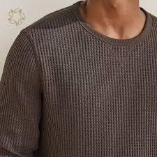 T-shirt unisexe à manches longues, coupe ample, sportif, 100% coton/fibre de bambou, écologique, teint en fil, 260g, à personnaliser - Product Image 3