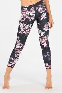 <b>Hot</b> Sale Women's Polyester Stretchy Mid-Waist Yoga Pants with Lace Decoration Sports Gym <b>Leggings</b> for Yoga Wear - Product Image 3