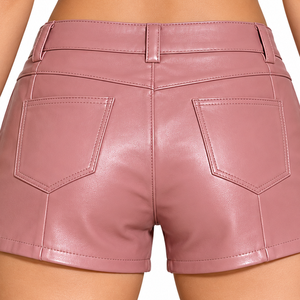 Shorts Casuales de Mezclilla para Mujer, Estilo Veraniego, Ajustados, Elásticos, Personalizados, de Cintura Alta, Transpirables y Bordados, OEM ODM - Product Image 4