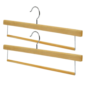 Percha de madera maciza de alta calidad para exhibición, personalizable, para ropa, al por mayor - Product Image 2