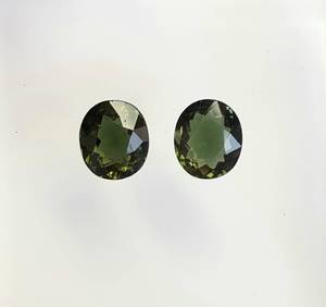 Natural Green Tourmaline Pair Loose Gemstones Third Party Appraised Rajasthan Origin Total Weight Large Jewelry Setting - Product Image 2