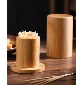 ที่ใส่ไม้จิ้มฟันแบบคลาสสิก ยี่ห้อ Mo Wooden เป็นมิตรกับสิ่งแวดล้อม พร้อมฝาปิดแบบถอดได้ สำหรับจัดเก็บบนโต๊ะในครัว - Product Image 5