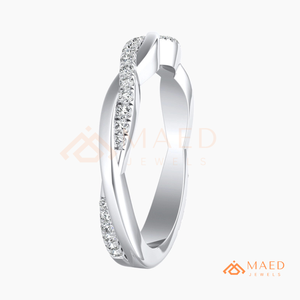 925 Sterling <b>Silver</b> Twisted Moissanite <b>Ring</b> Lab Grown Diamond Wedding Band Fine Jewelry <b>Eternity</b> <b>Ring</b> Women - Product Image 6