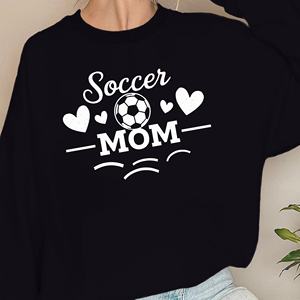 Fútbol MOM con corazones sudaderas de mujer - Product Image 3
