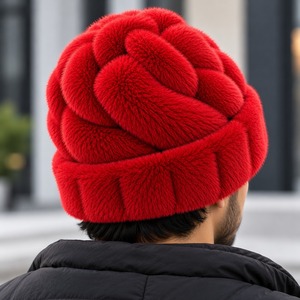 Vente en gros de bonnets en tricot personnalisés pour adultes, logo brodé, fabricant de couvre-chefs d'hiver - Product Image 4