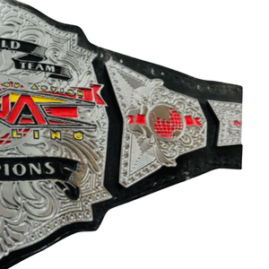 TNA World Tag Team Championship Belt Premium Quality Wrestling Title Collector's Edition Silver Plated Tag Team Belt - Product Image 3