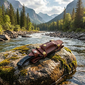 High Quality Damascus Steel Outdoor Hunting/<b>Camping</b>/Skinning Knife Straight Bulk Supply Custom Options for USA/Europe Wholesale - Product Image 4