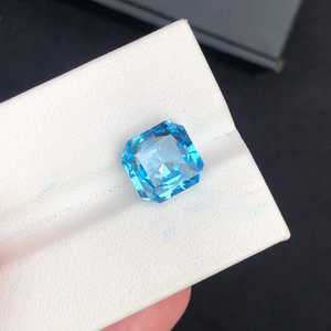 Topacio Azul Suizo, Corte Octogonal Escalonado, Piedra Natural Suelta de Alta Calidad para Coleccionistas - Product Image 3