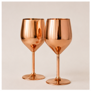 Luxurious Copper Plated Stainless Steel <b>Wine</b> <b>Goblet</b> Set Shatterproof & Unbreakable Metal Cocktail Glass For Outdoor Parties - Product Image 5