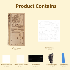 Puzzles en bois 3D pour adultes - Kit modèle ciel étoilé, lumières de nuit, décorations de bureau et cadeaux d'anniversaire pour femmes - Product Image 2