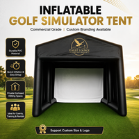Tente de simulateur de golf gonflable portable pour l'intérieur et l'extérieur, cabine de pratique de golf mobile, simulateur d'entraînement de golf