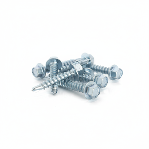 Tornillos Autorroscantes TEK con Cabeza Hexagonal PDC, Rosca Gruesa, Acero al Carbono Galvanizado con Zinc, Clase 4.8 6.8, en Pulgadas - Product Image 1