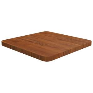 Plateau de table à manger carré en chêne massif brun foncé, traité, 15,7''x15,7''x1'' - Product Image 1