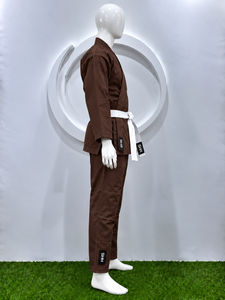 Kimono de Jiu-Jitsu Marron SHH en Coton, Tenue d'Arts Martiaux avec Ceinture Blanche, Unisexe, Combinaison d'Entraînement Durable - Product Image 6