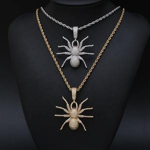 Pendentif personnalisé très demandé, entièrement serti de moissanite, motif araignée, passe le test du diamant, bijoux hip-hop - Product Image 3