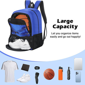 Sacs à dos de football personnalisés Drain Sports en velours côtelé, capacité 20-37L, impression de logo, fabrication OEM, exportateur pakistanais - Product Image 5