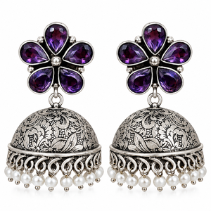 Pendientes Colgantes de Plata Oxidada con Diseño Floral, Estilo Moderno |   Joyería al por Mayor Directamente de Fábrica, Fabricante OEM ODM - Product Image 6