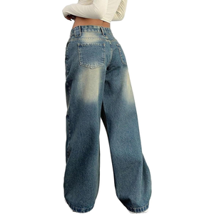 Jeans larges pour femmes, taille basse, extensibles, coupe ample, style boyfriend, vente en gros - Product Image 5