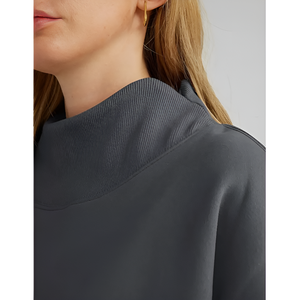 Sudadera de Algodón de Alta Calidad OEM para Mujer, Oversize, con Cuello Alto, Estampado Frontal, Lavado Ácido, Estilo Casual Holgado, Ropa Urbana Personalizada - Product Image 2