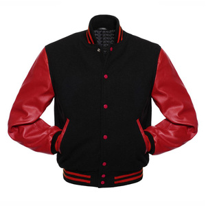 Vestes Varsity Sportswear personnalisées avec manches en cuir - Product Image 1