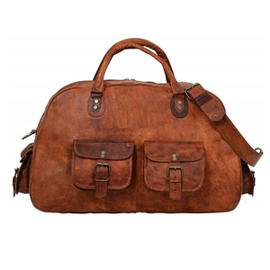 กระเป๋าหนังแท้แบบดัฟเฟิลสั่งทำ OEM ขายส่ง หนังแท้ 100% บุโพลีเอสเตอร์ ขายดีสำหรับผู้ชายและผู้หญิง - Product Image 1