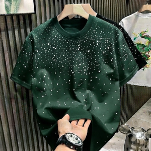 Wholesale Summer Fashion Trendy Brand Light Luxury Men's T-<b>shirt</b> Short Sleeve <b>Star</b> Hot Internet Red Niche T-<b>shirt</b> - Product Image 2