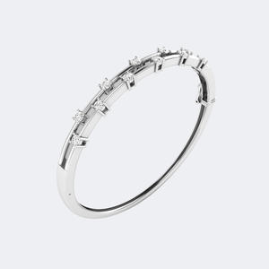 1.35CTW Round Set Double Row Diamond <b>Bangle</b> <b>Bracelet</b> - Product Image 5