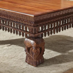 Thanjavur Mango Wood Coffee <b>Table</b> Solid Wooden <b>Centre</b> <b>Table</b> For Living Room Sofa Area Traditional Home Furniture Decor Accent - Product Image 3