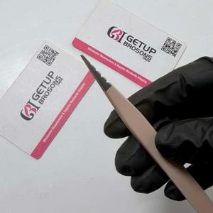 GETUP BROSONS IMPEX Pince à épiler pour cils en acier inoxydable antistatique de précision, nouveau style, pointe lisse 10 mm, logo personnalisé - Product Image 3