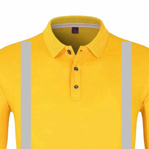 T-shirt de travail bicolore pour hommes avec poche zippée pour stylo et bandes réfléchissantes – Sécurité et protection - Product Image 2