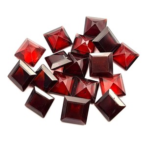 Natural Red <b>Garnet</b> Square Cut 10MM Faceted Loose Gemstone <b>Garnet</b> Stone For Jewelry Making Wholesale Price Bulk Princess Cut - Product Image 6