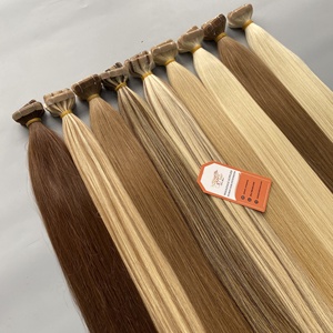 Extensions de cheveux à bandes adhésives, couleur personnalisée, cuticules alignées, cheveux humains Remy, 100% extensions à bandes adhésives - Product Image 1