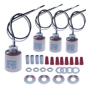 Portalampada in Ceramica E26/E27 con Base Standard Media e Cavo da 30 cm per Illuminazione Alogena e a Incandescenza - Product Image 1