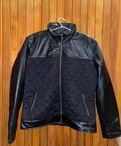 Men's Winter Genuine Leather jacket quilted Silk Satin <b>Lined</b> jacket Zip up - Product Image 2