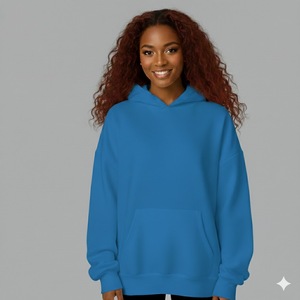 Sudadera con Capucha Personalizada para Mujer, Estilo Oversize, Hombros Caídos, Manga Larga, de Algodón y Felpa, con Impresión de Logotipo Personalizado - Product Image 5