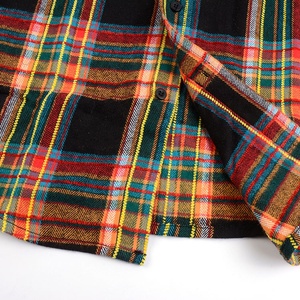 Chemise à carreaux colorée à manches longues en flanelle, style streetwear vintage classique - Product Image 2
