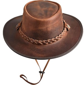 Unisex Rounded Wide Brim Cowboy <b>Hats</b> Fall Winter Outdoor Party Sports Fishing Horse Riding Adjustable Men Women - Product Image 6