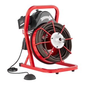 Macchina Elettrica per la Pulizia degli Scarichi da 370W, 75FT x 1/2 Pollice, con Alimentazione Manuale e 4 Frese, per la Pulizia di Tubature e Fognature - Product Image 5
