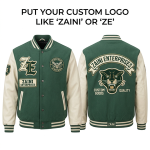 เสื้อแจ็คเก็ตวาร์ซิตี้ ZAINI ZE-012 รุ่นขายดีสำหรับผู้ชายไซส์ใหญ่ ผ้าขนสัตว์ปักลาย กันลม ติดกระดุมแถวเดียว คอตั้งแบบสั่งทำพิเศษ - Product Image 1