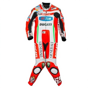 ชุดแข่งมอเตอร์ไซค์ Nicky Hayden MotoCP Rucati 1 ชิ้น หนังวัว/หนังจิงโจ้ สำหรับขับขี่มอเตอร์ไซค์/จั๊มสูท MotoCp/ชุดสำหรับนักขี่มอเตอร์ไซค์ระดับมืออาชีพ - Product Image 1