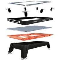 Table de billard de luxe King Luxury - Structure en acier robuste de 460 kg, pieds en bois massif, prix d'usine OEM personnalisé