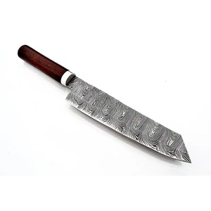 Cuchillo de Chef Personalizado Jexmoo Hecho a Mano con Hoja de Acero de Damasco de 7 Pulgadas y 3.0 mm de Grosor, Mango de Madera, Funda de Cuero, NUEVO, Regalo - Product Image 6