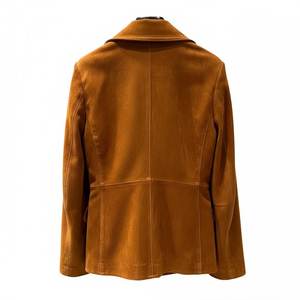 Nouvelle Veste Bomber Classique en Daim Véritable pour Femme, Personnalisable avec Logo Imprimé, Style Vintage Hiver, Respirante, Vente Chaude RTS - Product Image 2