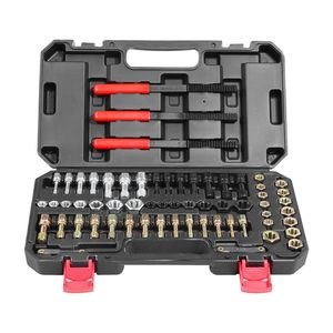 Set di Attrezzi per Riparazione Auto da 61 Pezzi, Kit di Riparazione Filettature UNC UNF Metriche con 28 Maschi, 28 Filiere e 3 Lime per Filettature - Product Image 3