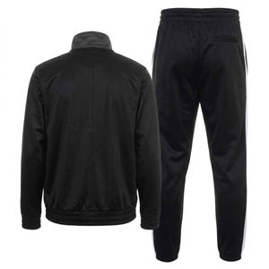 Conjunto Deportivo de Dos Piezas para Hombre, Estilo Vintage, con Logotipo Personalizado, Chaqueta con Cierre Completo y Pantalones para Correr, Entrenamiento Atlético - Product Image 2