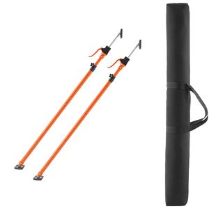Set di 2 Supporti Telescopici in Acciaio, Asta di Sostegno Rapido Regolabile 49.2-114.6 Pollici, Sistema di Supporto per Mobili, Capacità 198 Libbre - Product Image 1