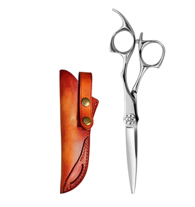 Tijeras Profesionales de Acero Inoxidable Japonés para Cortar el Cabello, Tijeras de Barbería para Hombres y Mujeres, con Funda de Cuero - Product Image 1