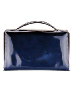 Top Handle Genuine Leather Water Resistant Mini <b>Bags</b> for Women Wholesale <b>Evening</b> <b>Bag</b> Regular Shape <b>Navy</b> Blue - Product Image 5