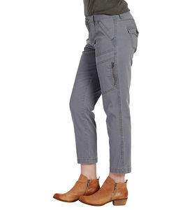 Jeans de mezclilla de pierna ancha de tiro medio personalizados para mujer, estilo urbano, efecto desgastado, para otoño, al por mayor - Product Image 3